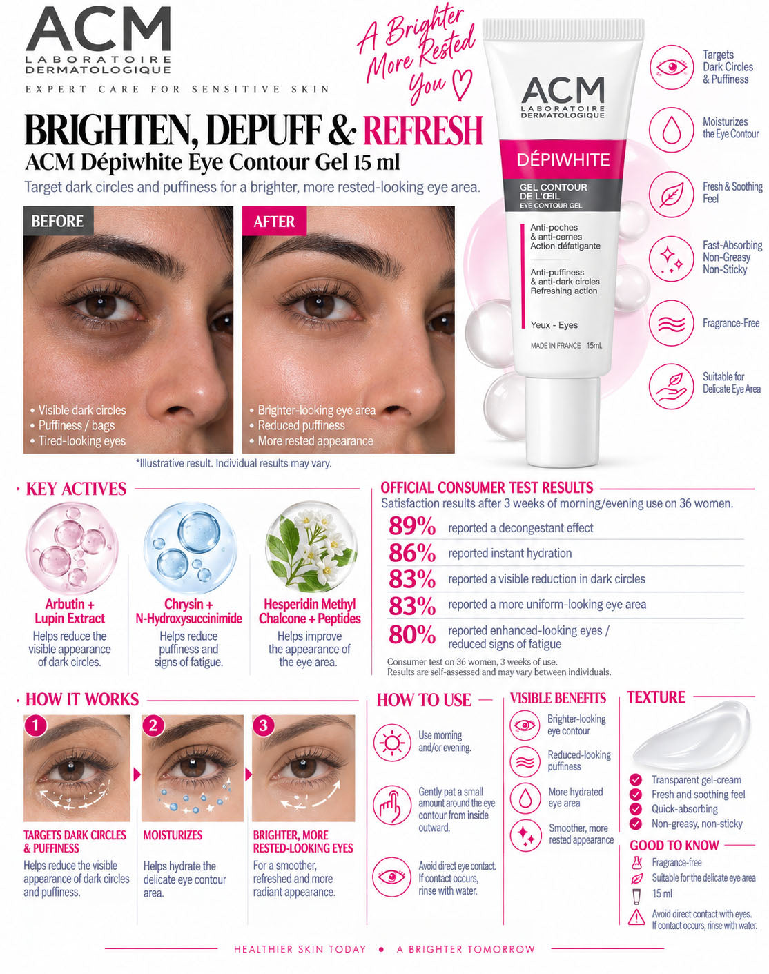 ACM Dépiwhite Eye Contour Gel - 15 ml