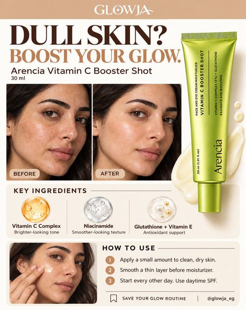 Arencia Vitamin C Booster Shot Face & Eye Cream 30ml | Brightening Moisturizer