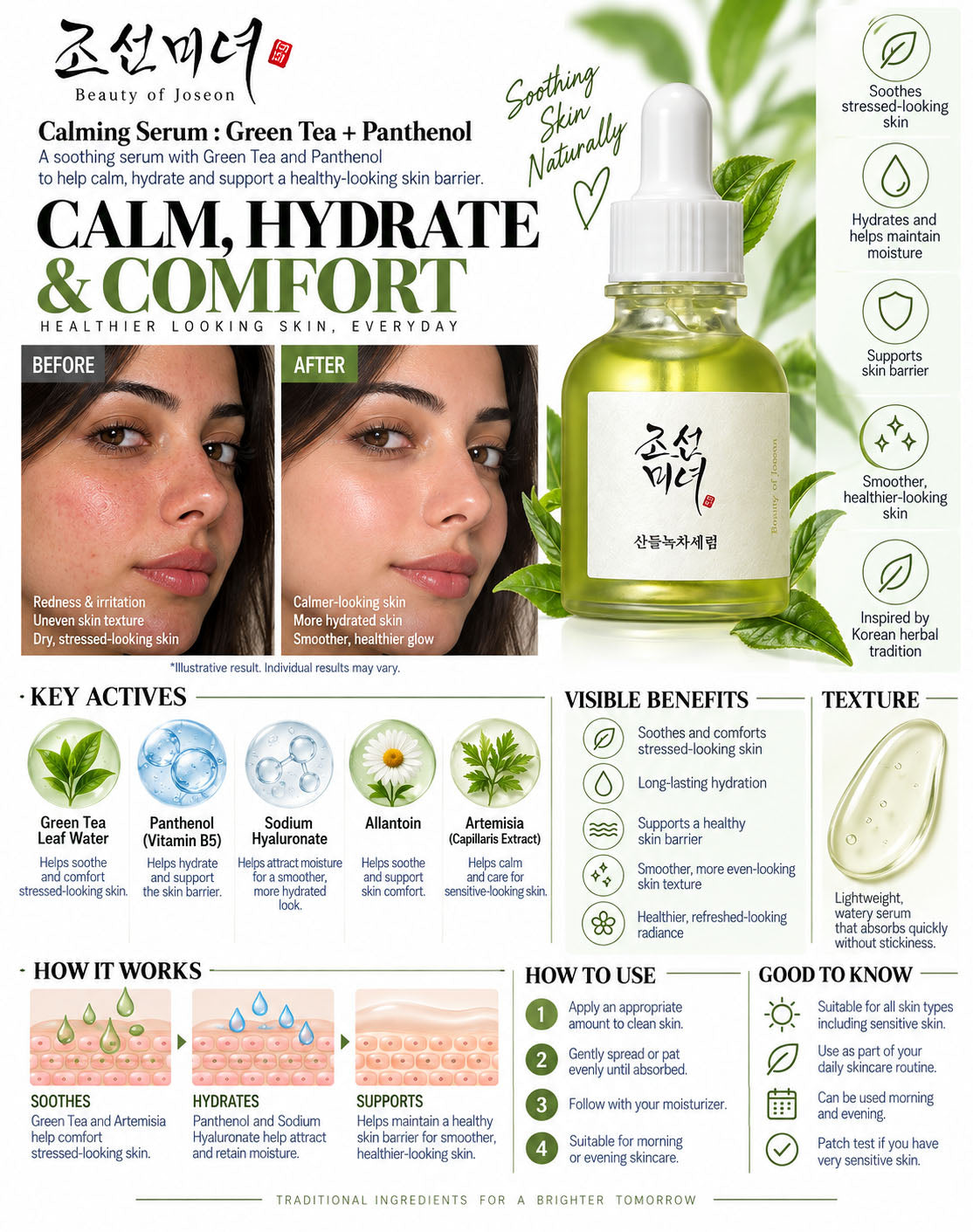 Beauty of Joseon Calming Serum Green tea + Panthenol - 30 ml