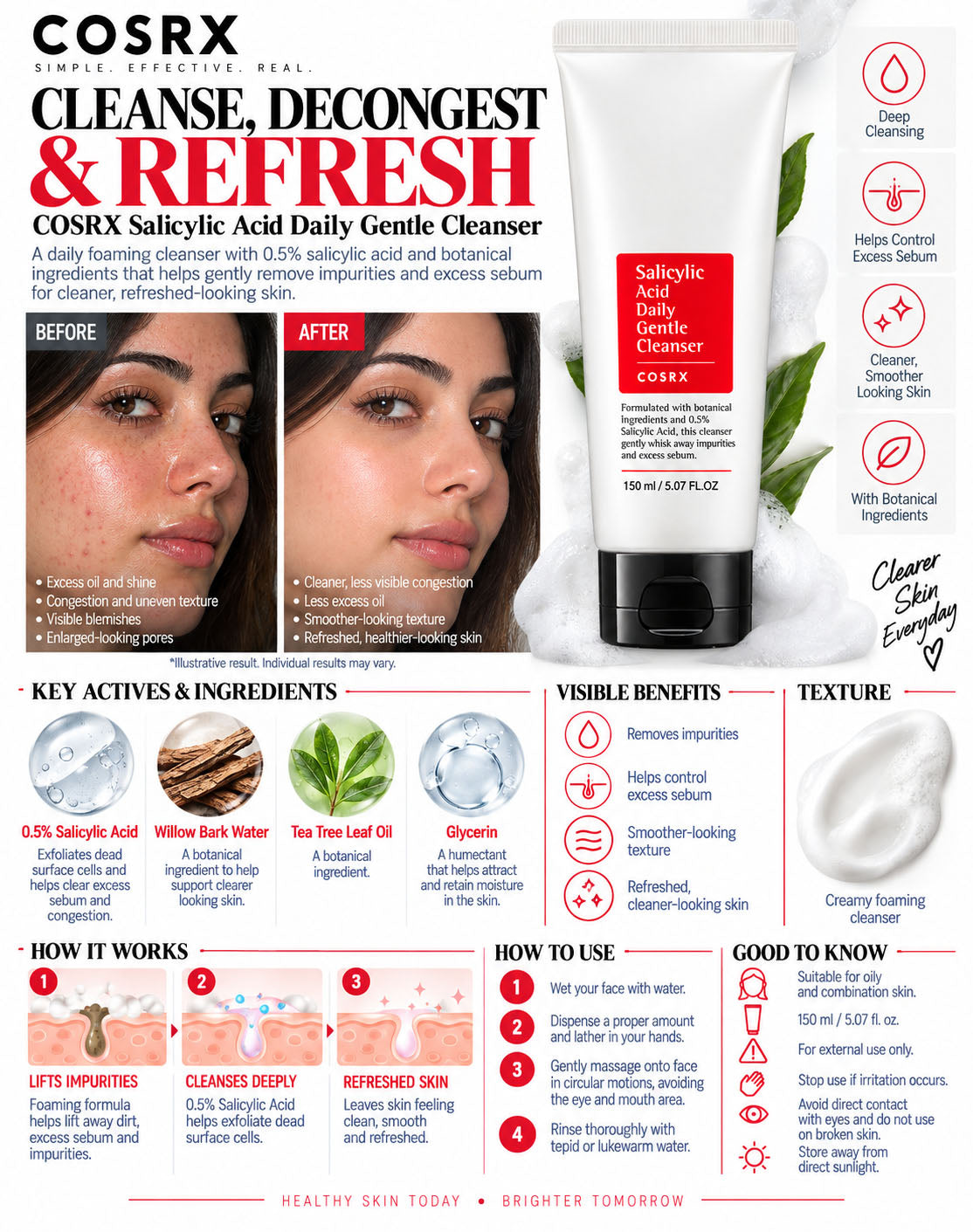 COSRX Salicylic Acid Daily Gentle Cleanser - 150 ml