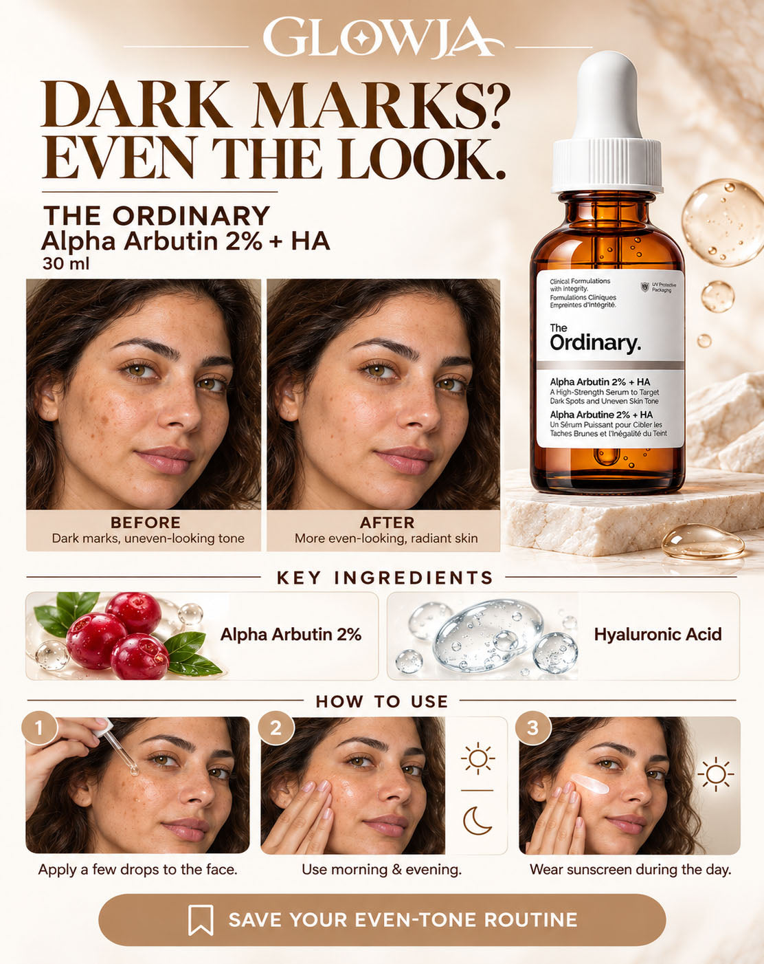 The Ordinary Alpha Arbutin 2% + HA Serum - 30 ml