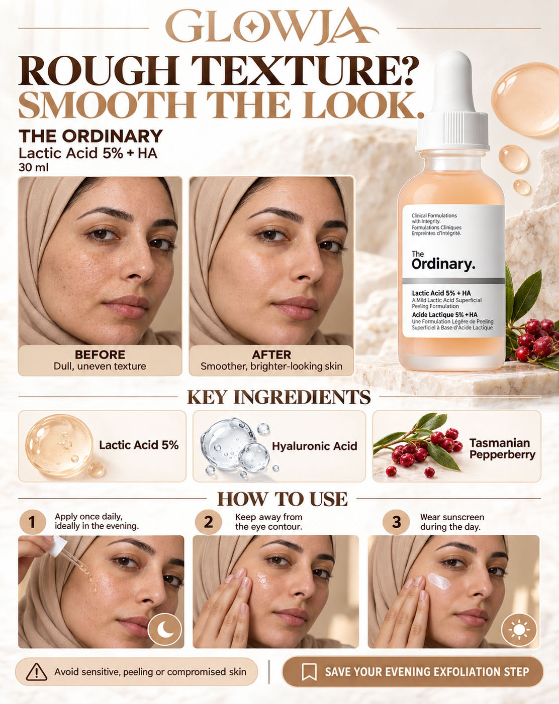 The Ordinary Lactic Acid 5% + HA Serum - 30 ml