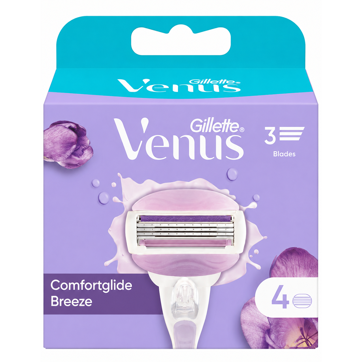 Gillette Venus Breeze Comfort glide 3-Blade Refills (4 Pack) – Women's Shave care