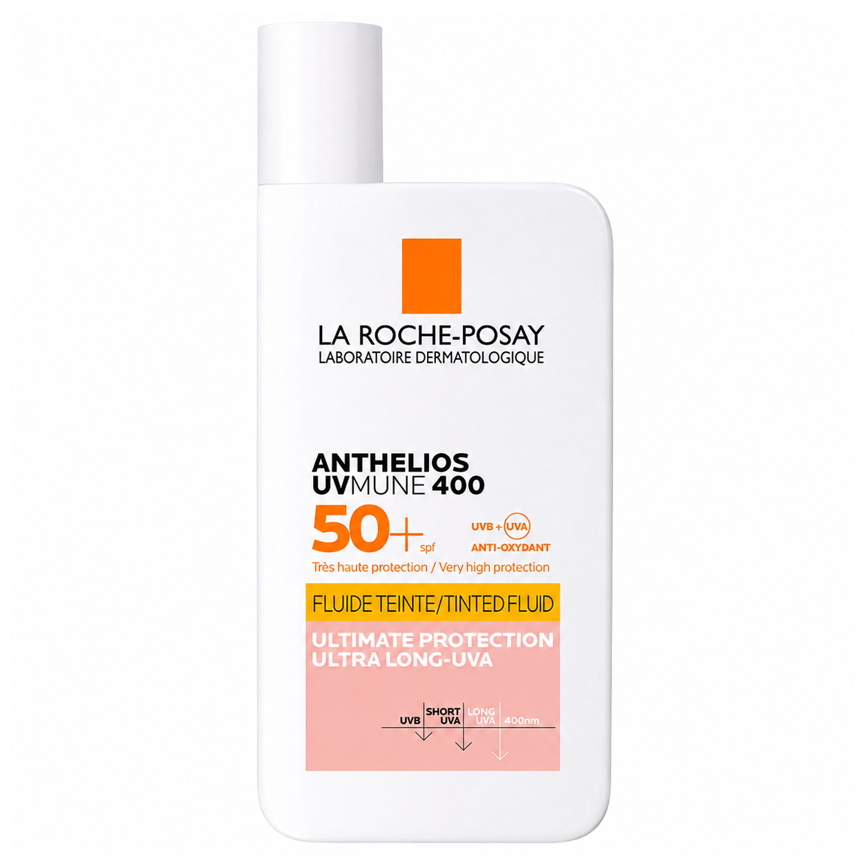La Roche-Posay Anthelios UVMune 400 Tinted Fluid SPF 50+ (50ml) – Natural Sheer Coverage Sunscreen