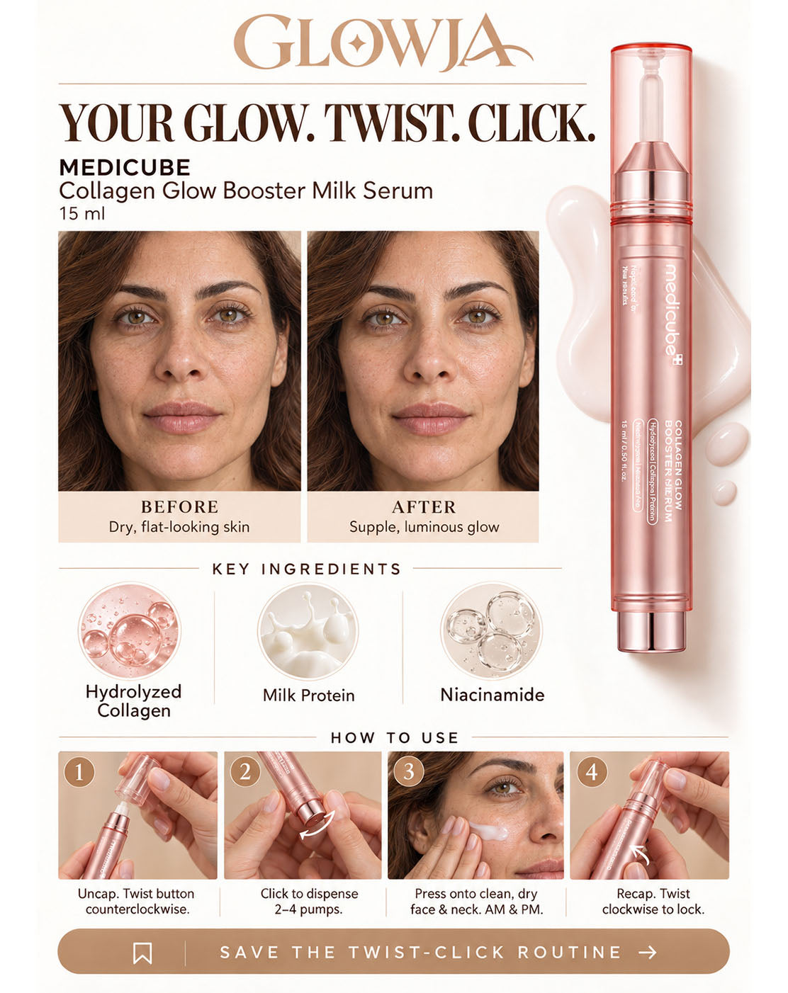 Medicube Collagen Glow Booster Serum - 15 ml