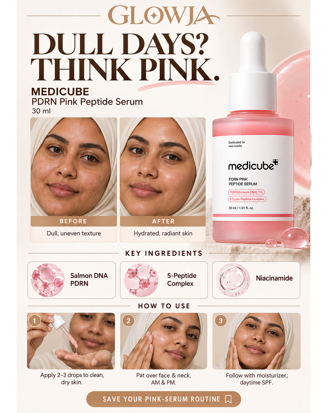 Medicube PDRN Pink Peptide Serum - 30 ml
