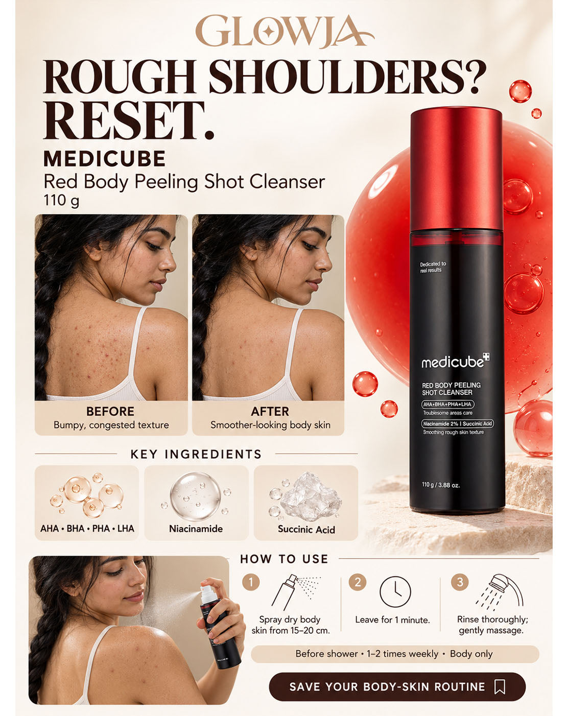 Medicube Red Acne Body Peeling Shot - 110 g