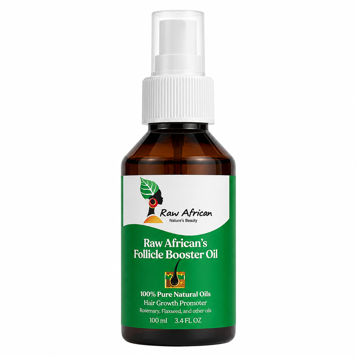 Raw African Follicle Booster Oil (100ml) – Intensive Hair Growth Scalp Oil