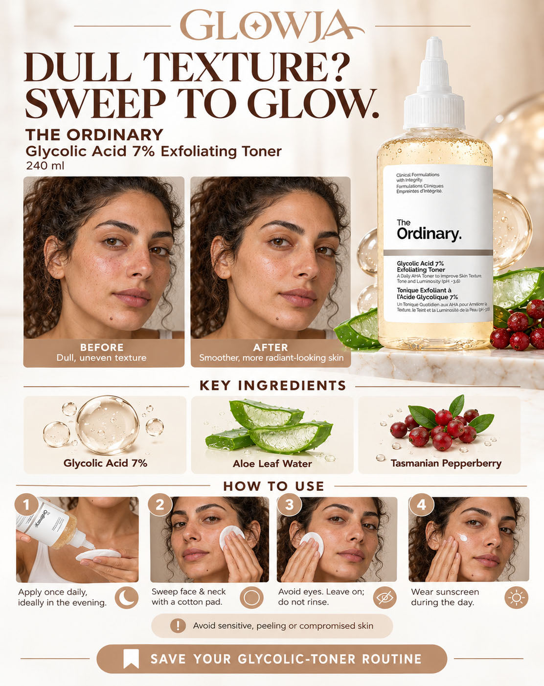 The Ordinary Glycolic Acid 7% Exfoliating Toning Solution - 240 ml