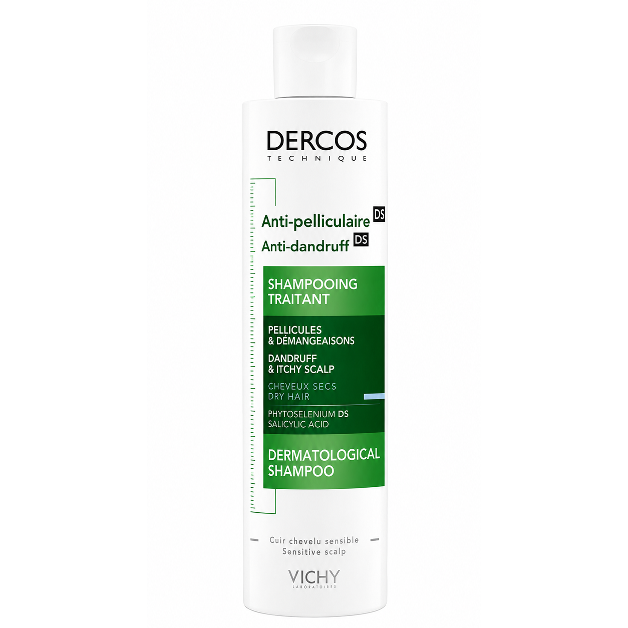 Vichy Dercos Anti-Dandruff Treatment Shampoo for Dry Hair (200ml) – Scalp Care Treatment